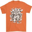 Viking Warrior Valhalla Odin Axe Gym God Mens T-Shirt Cotton Gildan Orange