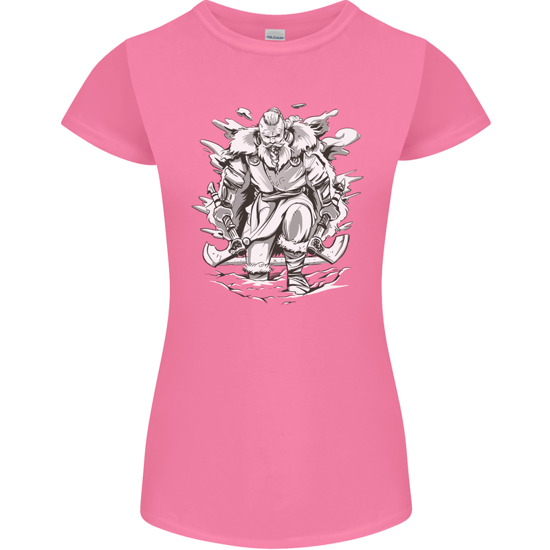 Viking Warrior Valhalla Odin Axe Gym God Womens Petite Cut T-Shirt Azalea