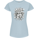 Viking Warrior Valhalla Odin Axe Gym God Womens Petite Cut T-Shirt Light Blue