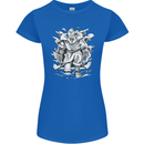 Viking Warrior Valhalla Odin Axe Gym God Womens Petite Cut T-Shirt Royal Blue