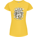 Viking Warrior Valhalla Odin Axe Gym God Womens Petite Cut T-Shirt Yellow