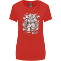 Viking Warrior Valhalla Odin Axe Gym God Womens Wider Cut T-Shirt Red