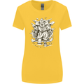 Viking Warrior Valhalla Odin Axe Gym God Womens Wider Cut T-Shirt Yellow