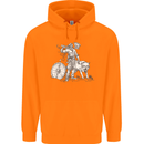 Viking With a Wolf and Shield Thor Valhalla Childrens Kids Hoodie Orange