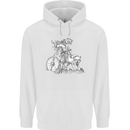 Viking With a Wolf and Shield Thor Valhalla Childrens Kids Hoodie White