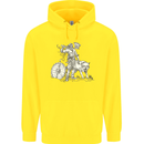 Viking With a Wolf and Shield Thor Valhalla Childrens Kids Hoodie Yellow
