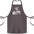 Viking With a Wolf and Shield Thor Valhalla Cotton Apron 100% Organic Dark Grey