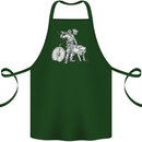 Viking With a Wolf and Shield Thor Valhalla Cotton Apron 100% Organic Forest Green