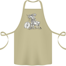 Viking With a Wolf and Shield Thor Valhalla Cotton Apron 100% Organic Khaki