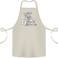 Viking With a Wolf and Shield Thor Valhalla Cotton Apron 100% Organic Natural
