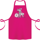 Viking With a Wolf and Shield Thor Valhalla Cotton Apron 100% Organic Pink