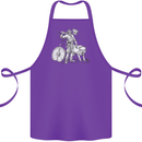 Viking With a Wolf and Shield Thor Valhalla Cotton Apron 100% Organic Purple