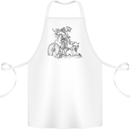 Viking With a Wolf and Shield Thor Valhalla Cotton Apron 100% Organic White