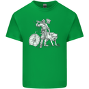 Viking With a Wolf and Shield Thor Valhalla Kids T-Shirt Childrens Irish Green