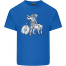 Viking With a Wolf and Shield Thor Valhalla Kids T-Shirt Childrens Royal Blue