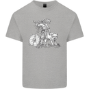 Viking With a Wolf and Shield Thor Valhalla Kids T-Shirt Childrens Sports Grey