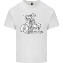 Viking With a Wolf and Shield Thor Valhalla Kids T-Shirt Childrens White