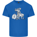 Viking With a Wolf and Shield Thor Valhalla Mens Cotton T-Shirt Tee Top Royal Blue