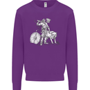 Viking With a Wolf and Shield Thor Valhalla Mens Sweatshirt Jumper Purple