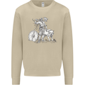 Viking With a Wolf and Shield Thor Valhalla Mens Sweatshirt Jumper Sand