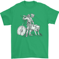 Viking With a Wolf and Shield Thor Valhalla Mens T-Shirt Cotton Gildan Irish Green