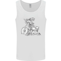 Viking With a Wolf and Shield Thor Valhalla Mens Vest Tank Top White