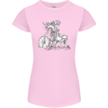 Viking With a Wolf and Shield Thor Valhalla Womens Petite Cut T-Shirt Light Pink