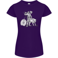 Viking With a Wolf and Shield Thor Valhalla Womens Petite Cut T-Shirt Purple