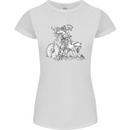 Viking With a Wolf and Shield Thor Valhalla Womens Petite Cut T-Shirt White