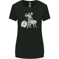 Viking With a Wolf and Shield Thor Valhalla Womens Wider Cut T-Shirt Black