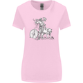 Viking With a Wolf and Shield Thor Valhalla Womens Wider Cut T-Shirt Light Pink