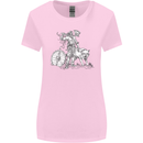 Viking With a Wolf and Shield Thor Valhalla Womens Wider Cut T-Shirt Light Pink