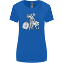Viking With a Wolf and Shield Thor Valhalla Womens Wider Cut T-Shirt Royal Blue