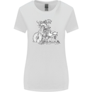 Viking With a Wolf and Shield Thor Valhalla Womens Wider Cut T-Shirt White