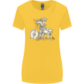 Viking With a Wolf and Shield Thor Valhalla Womens Wider Cut T-Shirt Yellow