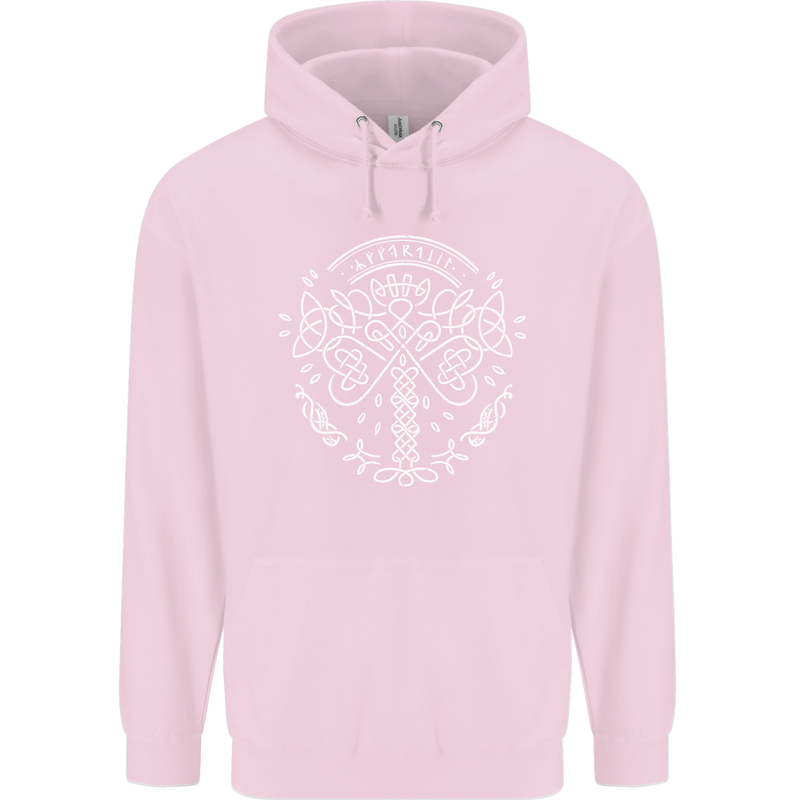 Viking Yggdrasil Tree Norse Mythology Thor Childrens Kids Hoodie Light Pink