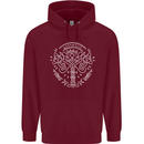 Viking Yggdrasil Tree Norse Mythology Thor Childrens Kids Hoodie Maroon