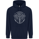 Viking Yggdrasil Tree Norse Mythology Thor Childrens Kids Hoodie Navy Blue