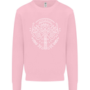 Viking Yggdrasil Tree Norse Mythology Thor Kids Sweatshirt Jumper Light Pink