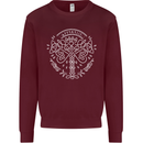 Viking Yggdrasil Tree Norse Mythology Thor Kids Sweatshirt Jumper Maroon