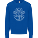 Viking Yggdrasil Tree Norse Mythology Thor Kids Sweatshirt Jumper Royal Blue