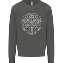 Viking Yggdrasil Tree Norse Mythology Thor Kids Sweatshirt Jumper Storm Grey