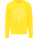 Viking Yggdrasil Tree Norse Mythology Thor Kids Sweatshirt Jumper Yellow