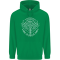 Viking Yggdrasil Tree Norse Mythology Thor Mens 80% Cotton Hoodie Irish Green