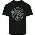 Viking Yggdrasil Tree Norse Mythology Thor Mens Cotton T-Shirt Tee Top Black