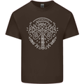 Viking Yggdrasil Tree Norse Mythology Thor Mens Cotton T-Shirt Tee Top Dark Chocolate