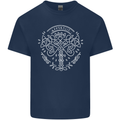 Viking Yggdrasil Tree Norse Mythology Thor Mens Cotton T-Shirt Tee Top Navy Blue
