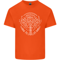 Viking Yggdrasil Tree Norse Mythology Thor Mens Cotton T-Shirt Tee Top Orange