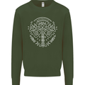Viking Yggdrasil Tree Norse Mythology Thor Mens Sweatshirt Jumper Forest Green