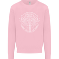 Viking Yggdrasil Tree Norse Mythology Thor Mens Sweatshirt Jumper Light Pink
